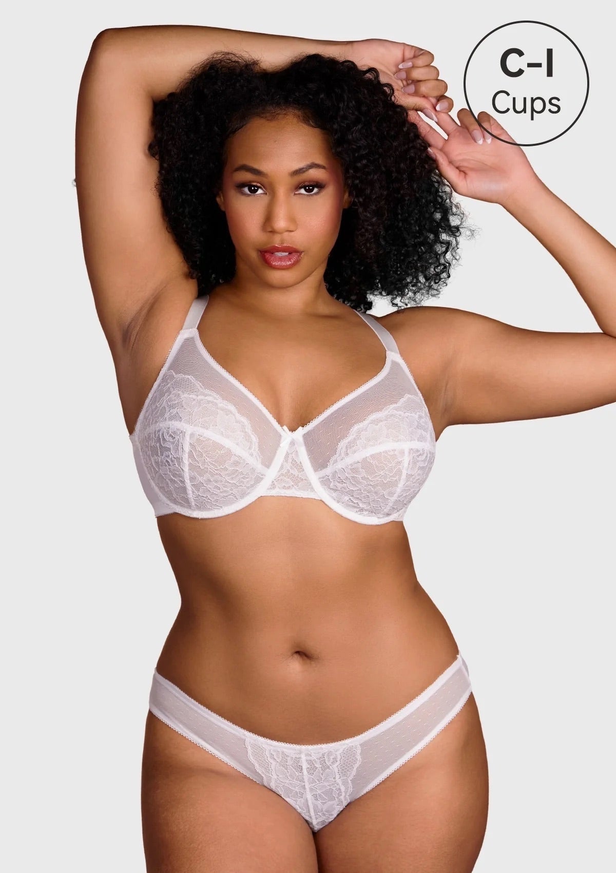 Enchante White  Non-padded Lace Underwire Bra