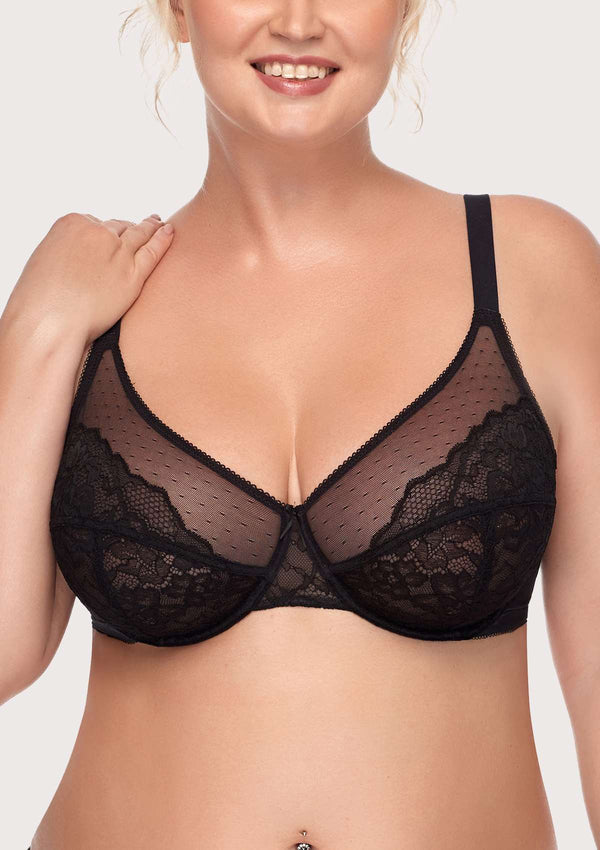 Enchante Unlined Non-padded Lace Underwire Bra