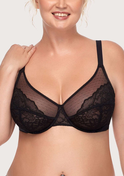 Enchante Unlined Non-padded Lace Underwire Bra