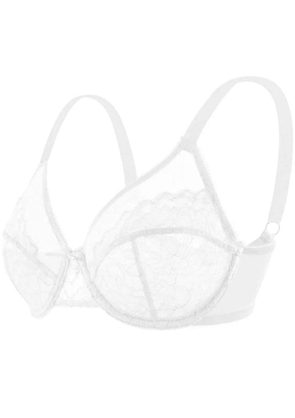Enchante White  Non-padded Lace Underwire Bra