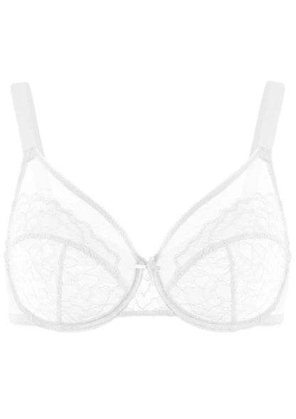 Enchante White  Non-padded Lace Underwire Bra